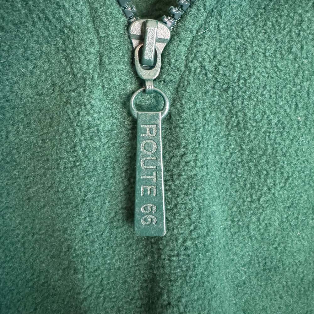 Vintage Route 66 green fleece pullover sweatshirt size Small - Picture 3 of 7